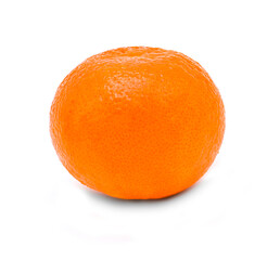 An orange on a white background