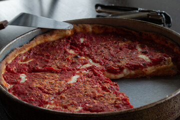 Deep dish pizza chicago style