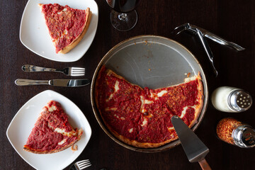Deep dish pizza chicago style