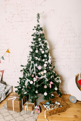 Children's room decorated for Christmas and new year