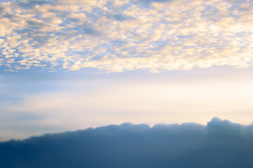 Beautiful sky with clouds before sunset background, Twilight time