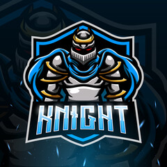 Knight mascot esport logo design