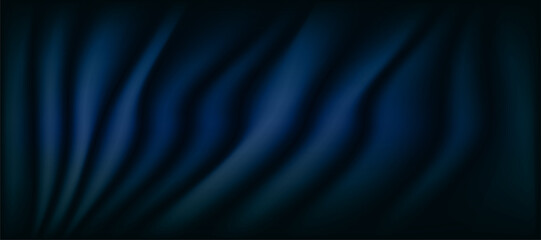 Blue silk background illustration Has a luxurious fabric texture The pattern is folded into a soft wave-01