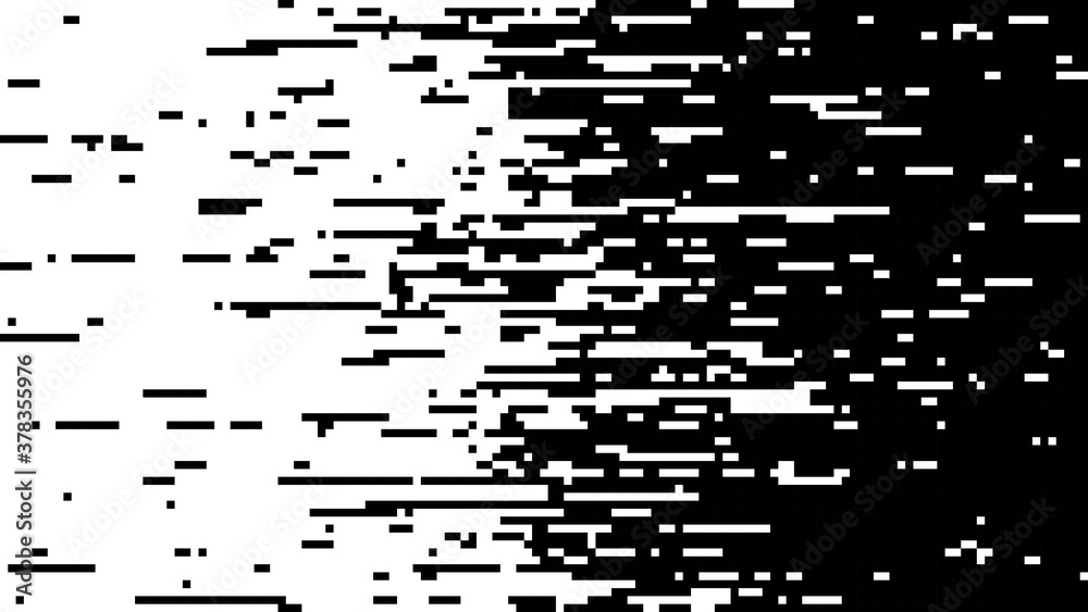 Poster Vector gradient background. Falling pixels. Abstract mosaic.