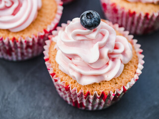 Fresh, fragrant homemade pastries. Close-up, side view. Tasty and healthy eating concept