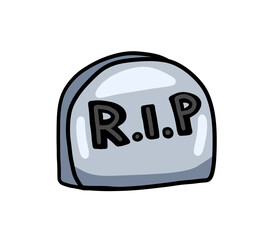 Cartoon Stylized Creepy Tombstone