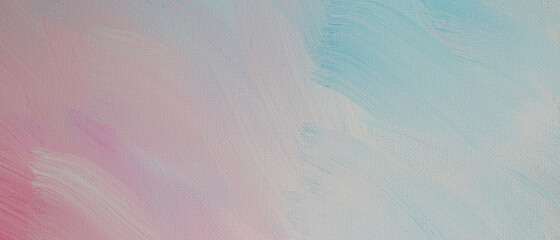 Fototapeta na wymiar Abstract background. Canvas covered with white paint with shades of pink and blue.