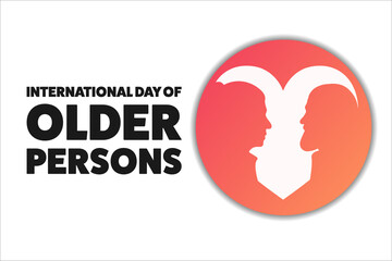 International Day of Older Persons. October 1. Holiday concept. Template for background, banner, card, poster with text inscription. Vector EPS10 illustration.