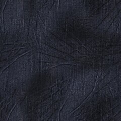 Seamless patterned denim jean for repeat print. High quality illustration. Grungy trendy street wear design. Real detailed denim texture with abstract texture overlay. Navy blue deep dark colors.