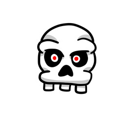 Creepy Stylized Halloween Skull