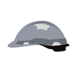 Gray safety helmet on white background,vector