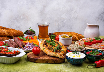 Traditional Turkish or Middle eastern dishes
