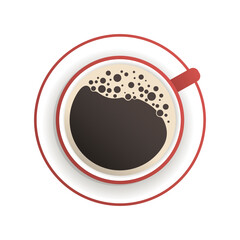 Vector isolated cup of coffee.