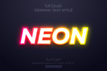 Neon Glow Editable Custom Text Style Effect Premium