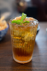 Longan juice in glass for refresh beverage