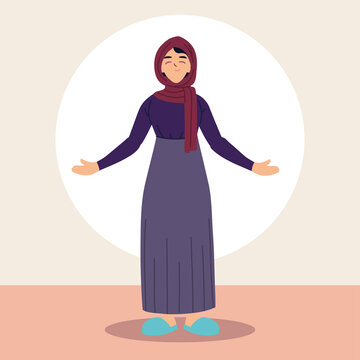 muslim woman in traditional dress