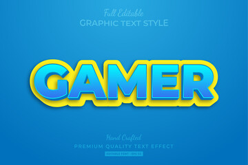 Cartoon Gamer Editable Custom Text Style Effect Premium