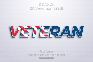 Veteran Editable Custom Text Style Effect Premium