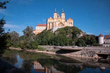 Stift Melk benedictine abbey monastery,world heritage,abbey in Austria, beautiful view historic...