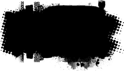 Grunge Paint Roller . Vector brush Stroke . Distressed banner . Black stripes isolated. paintbrush collection . Modern Textured shape . Dry border in Black . Bulge lines
