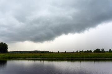 bright blue clouds before the rain