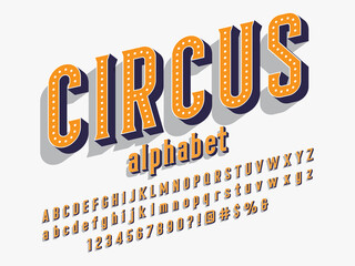 3D vintage styled alphabet design