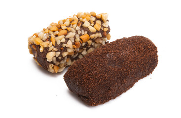 chocolate brownies isolated