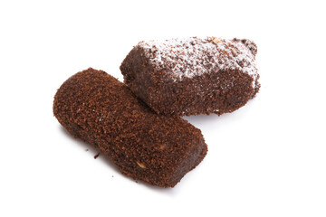 chocolate brownies isolated