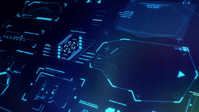 Futuristic interface/Digital perspective screen/Ultra detailed abstract digital background. Blinking and switching indicators and statuses. Work of command center,processing big data, deep learning