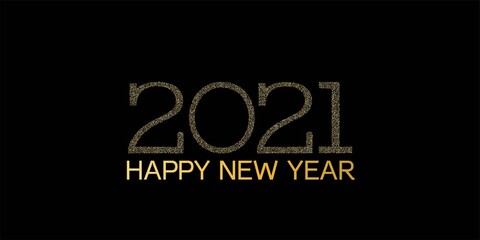 Golden 2021 Sparkling Card Graphic 2021 Icon Texture. Christmas Logo 