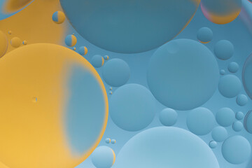 Beautiful and fantastic macro photo of oil and water.