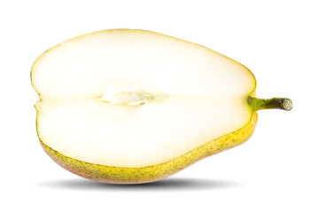 ripe williams pears, isolated on white background
