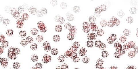 Light brown vector doodle background with flowers.