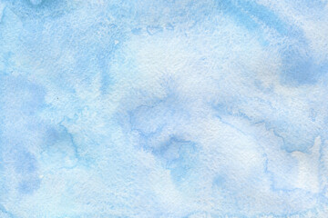 Watercolor paper craft texture on the white isolated background. Paint leaks and ombre effects.	