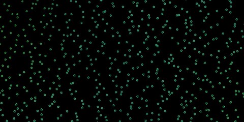 Dark Green vector template with neon stars. Colorful illustration with abstract gradient stars. Theme for cell phones.