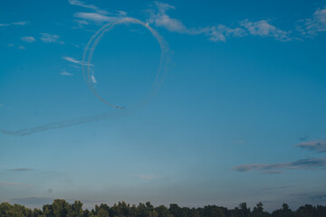 smoke trail from an airplane