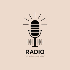 simple radio logo illustration