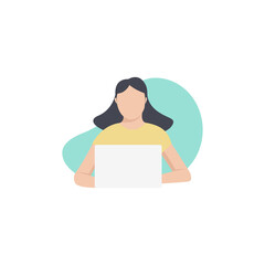 vector women customer service  flat illustration concept