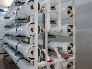 Reverse osmosis system - installation of industrial membrane devices