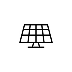 Solar Energy Icon  in black line style icon, style isolated on white background