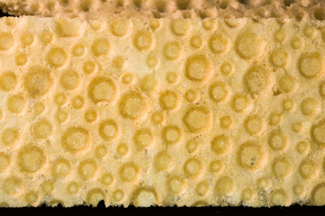 diabetic diet crunches - crispy waffle crispbread from wheat, texture