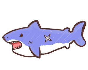 Obraz premium R:もっとメルヘンな水族館 ホオジロザメver.2 ２