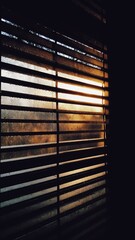 wooden blinds against the sun