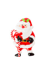 Santa claus figurine isolated on a white background.
