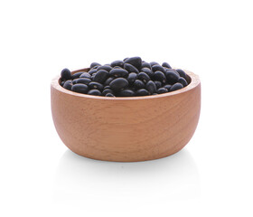 black beans isolated on white background