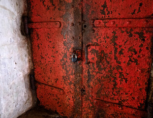 Old abandoned bunker in the woods. Military Fort. powder warehouse, Vladivostok, Russia.