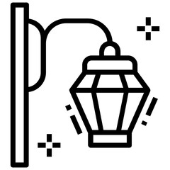 
A decorative street lamp pole icon
