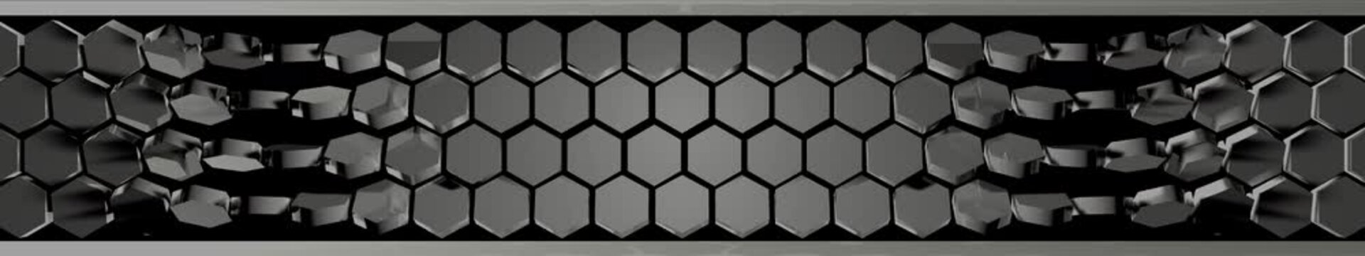 Super Wide Extended 3D Rendered Video with geometric art in 5760X1080px