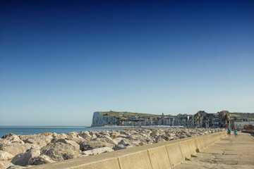 vue de la falaise et de la ville de Mers-les-Bains