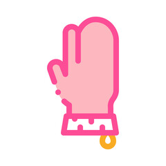 glove-washcloth for newborns icon vector. glove-washcloth for newborns sign. isolated contour symbol illustration